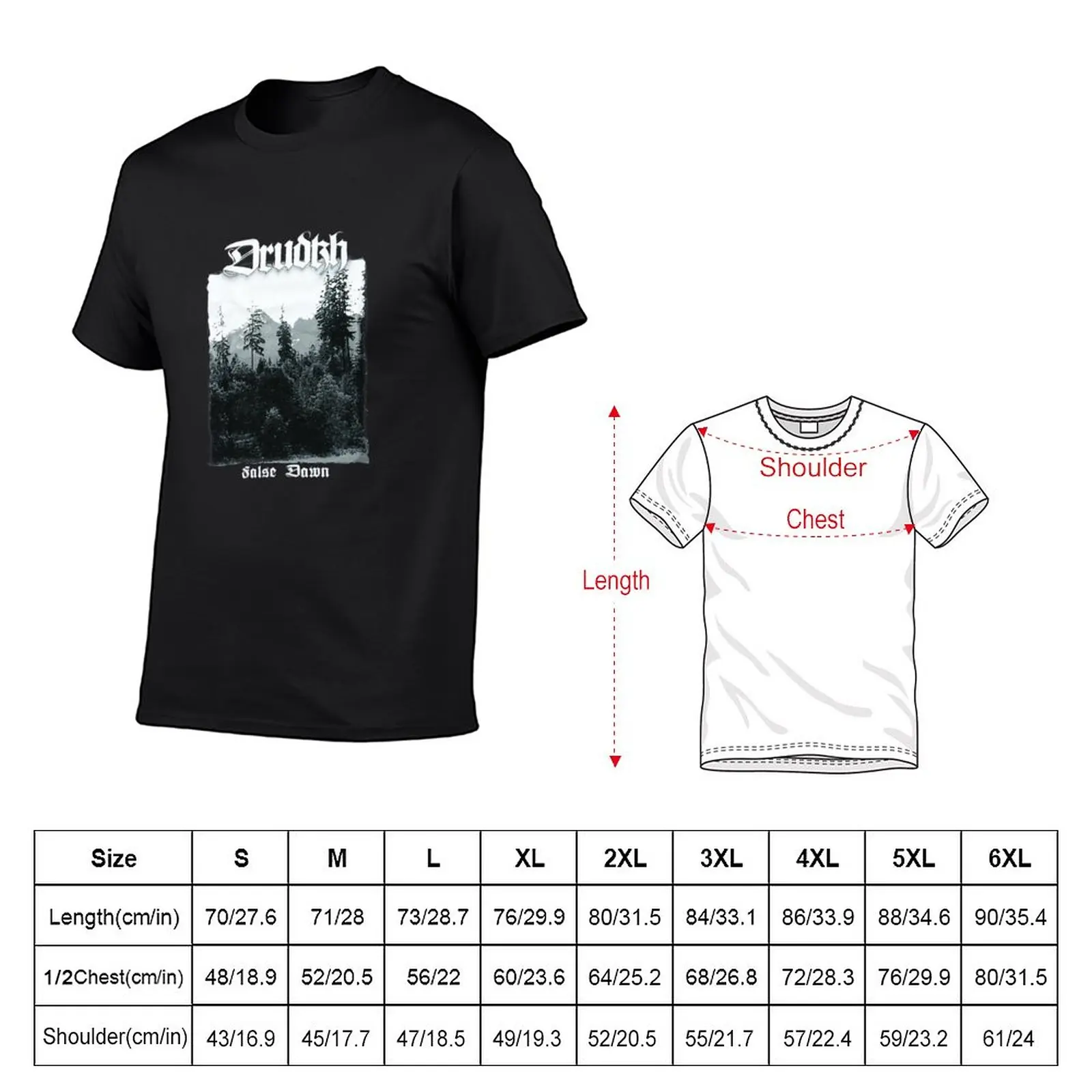 New DRUDKH - False Dawn, design T-Shirt tops customized t shirts t shirt man slim fit t shirts for men