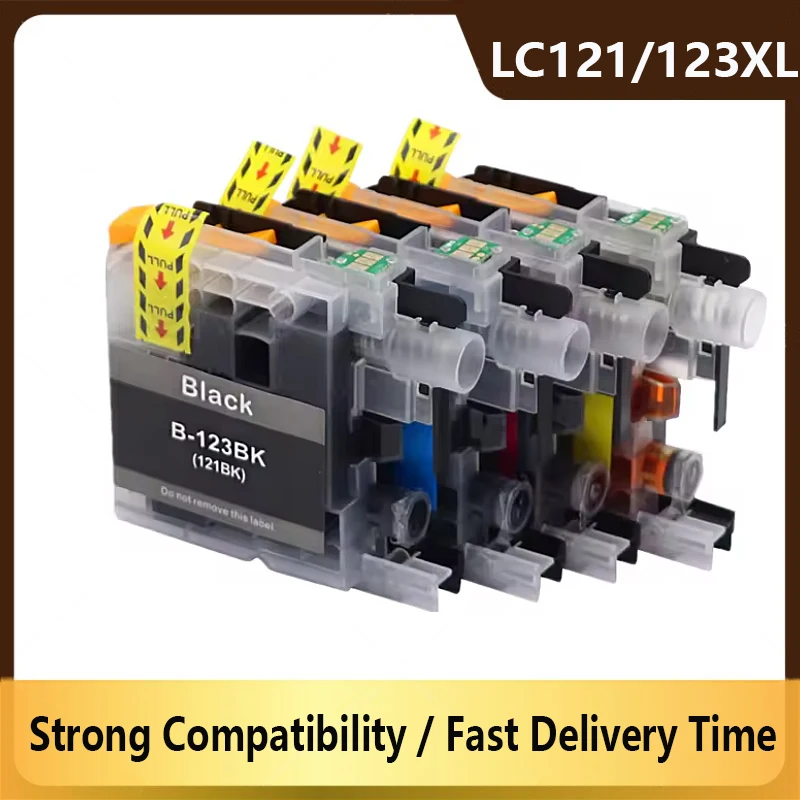 Compatible LC121 LC 123 LC123 Ink Cartridge For Brother MFC-J650DW MFC-J6720DW MFC-J6520DW DCP-J4110DW DCP-J132W Printer