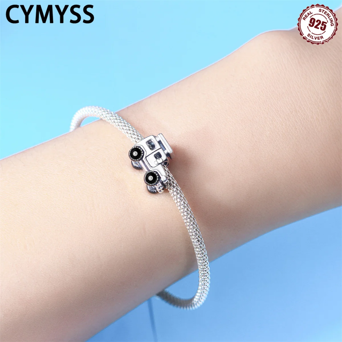 

CYMYSS 925 Sterling Silver off-road Vehicle Pendant jewelry, Suitable For Women DIY Beaded Pendant Exquisite Jewelry Accessories
