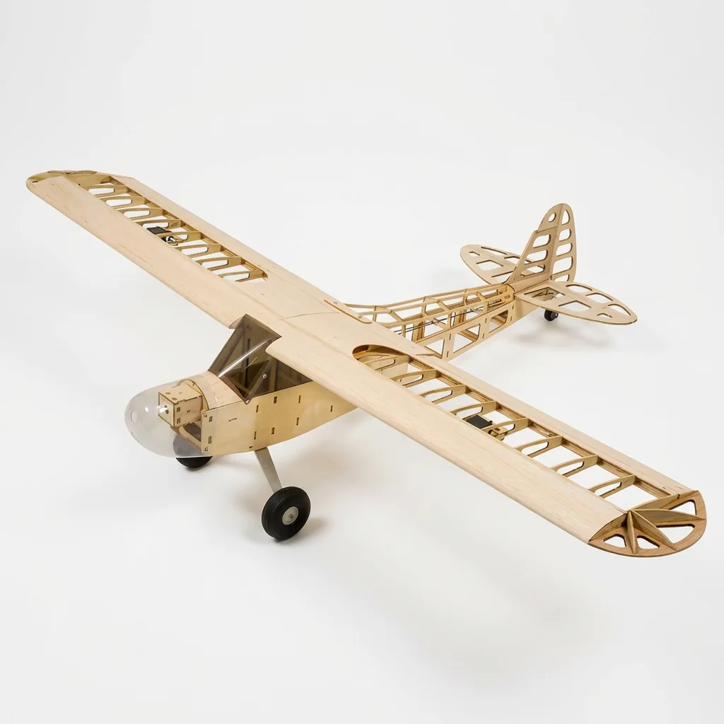 J3 Cub Balsa Wood Model Airplane Kit, 1180mm Wingspan, Scale RC Plane, Beginner Friendly DIY Assemble, All Parts Included, Laser - view 3