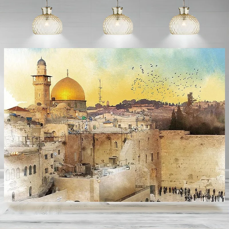 القدس الغربية جدار خلفية السنة اليهودية الجديدة Sukkot Sukkah Yom Kippur Purim Passover Hanukkah راية خلفية التصوير الفوتوغرافي
