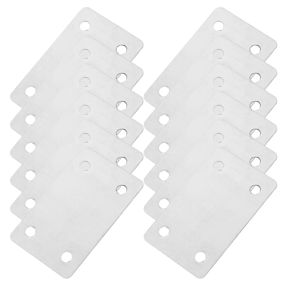 

30Pcs Stainless Steel Flat Brackets Strong Metal Plates for Wood Furniture Mending Plate Flat Corner Brace Brackets