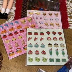 Cartoon cute small animal fruit design decorative dairy sticker