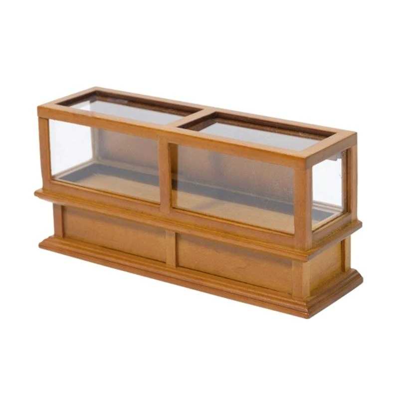 Y4QA Mini Dollhouse Exibir armário crianças Exibir prateleira Móveis brinquedo Móveis armazenamento armazenamento