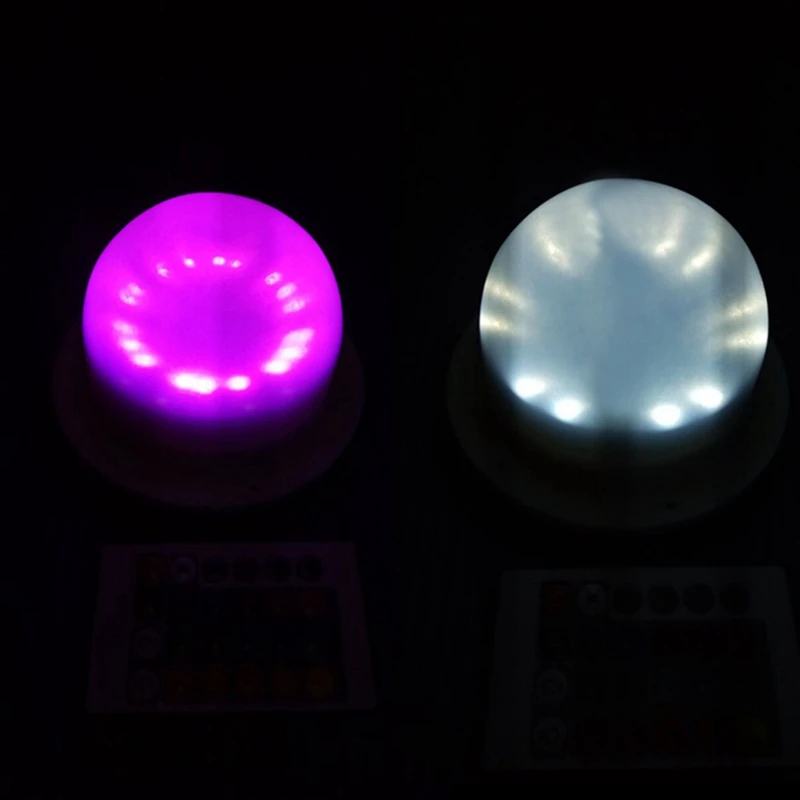 4.5W Remote Control RGB Light Source for Ball Cube Bar Table, IP65, Direct Charge, 24 Keys IR, 120mm, 18 RGB + 12 Whit LED,1Pc