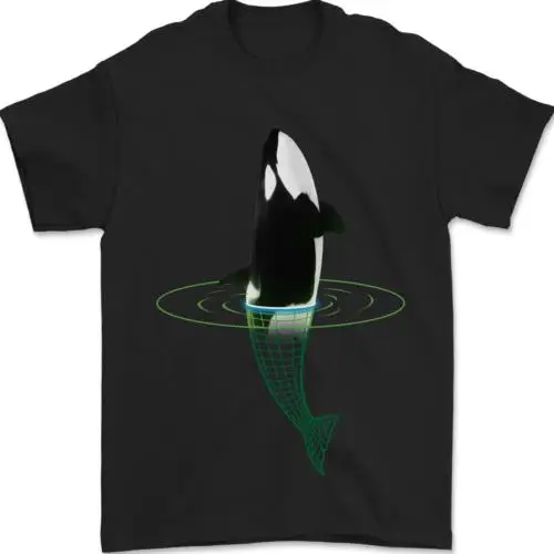 A SCI-FI Orca Whale Mens T-Shirt 100% Cotton