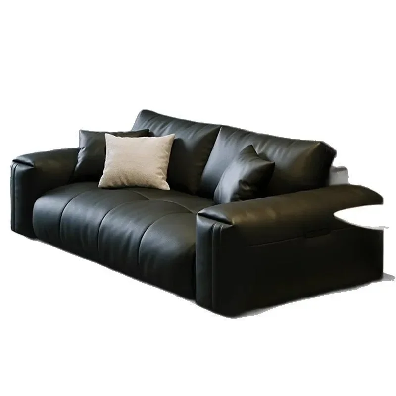 Sofa Italian minimalist first layer cowhide