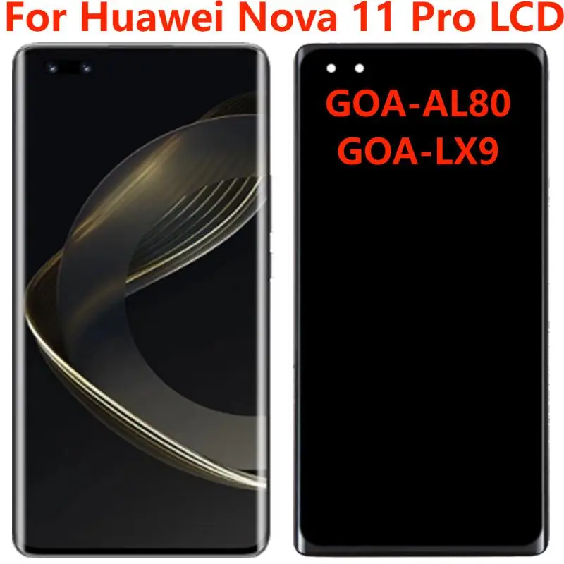 

ЖК-дисплей с рамкой для Huawei Nova 11 Pro GOA-AL80, оригинальный сенсорный экран 6,78 дюйма, дигитайзер в сборе, запасные части