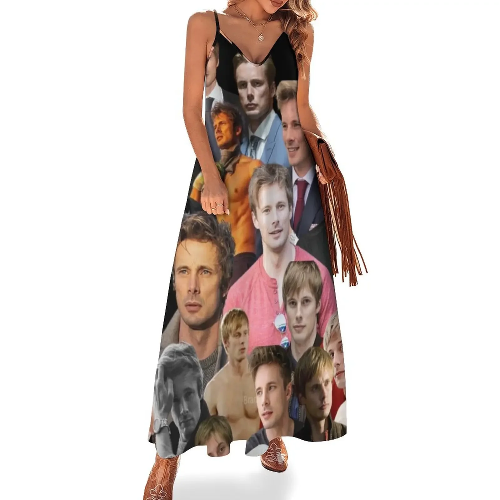 

bradley james photo collage Sleeveless Dress fairy dress dress for women 2024 Women's long Woman fashion