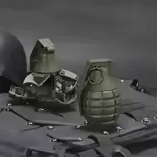 JTactical Refillable Grenade Toy CS Hand Grenades Toys Model Toy Spring Powered Impact Battle Games Tactcial Airsoft Paintball