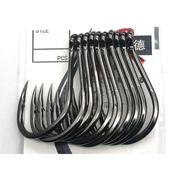 10pcs Iron plate hook heavy tuna iron plate hook Sturgeon herring hook Big fish hook Fishing tool accessories