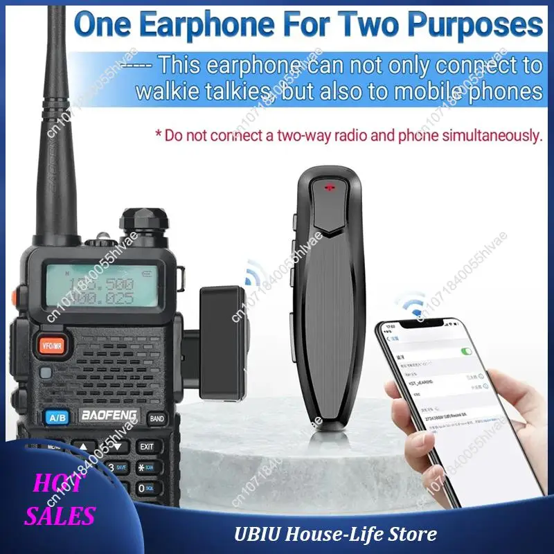 

Беспроводная Bluetooth-гарнитура для Baofeng Walkie Talkie PTT для Quansheng UV K5 (8) наушников с разъемом K без помощи рук — лучшие продажи