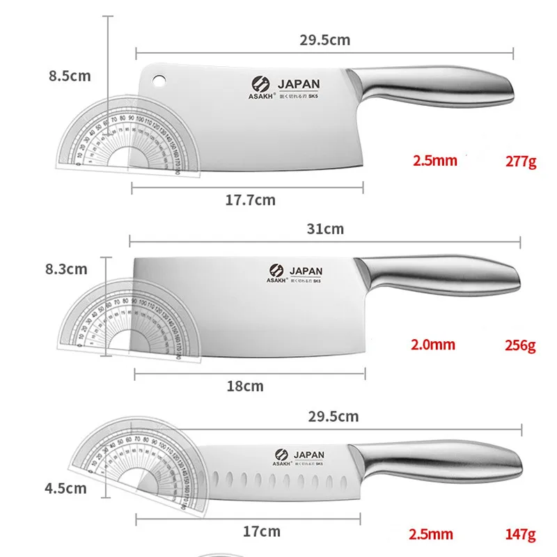 Stainless Steel Japanese Chef Knives Set Meat Fish Vegetables Chopping Cleaver Santoku Butcher Knife Chinese Kitchen Knife Tools