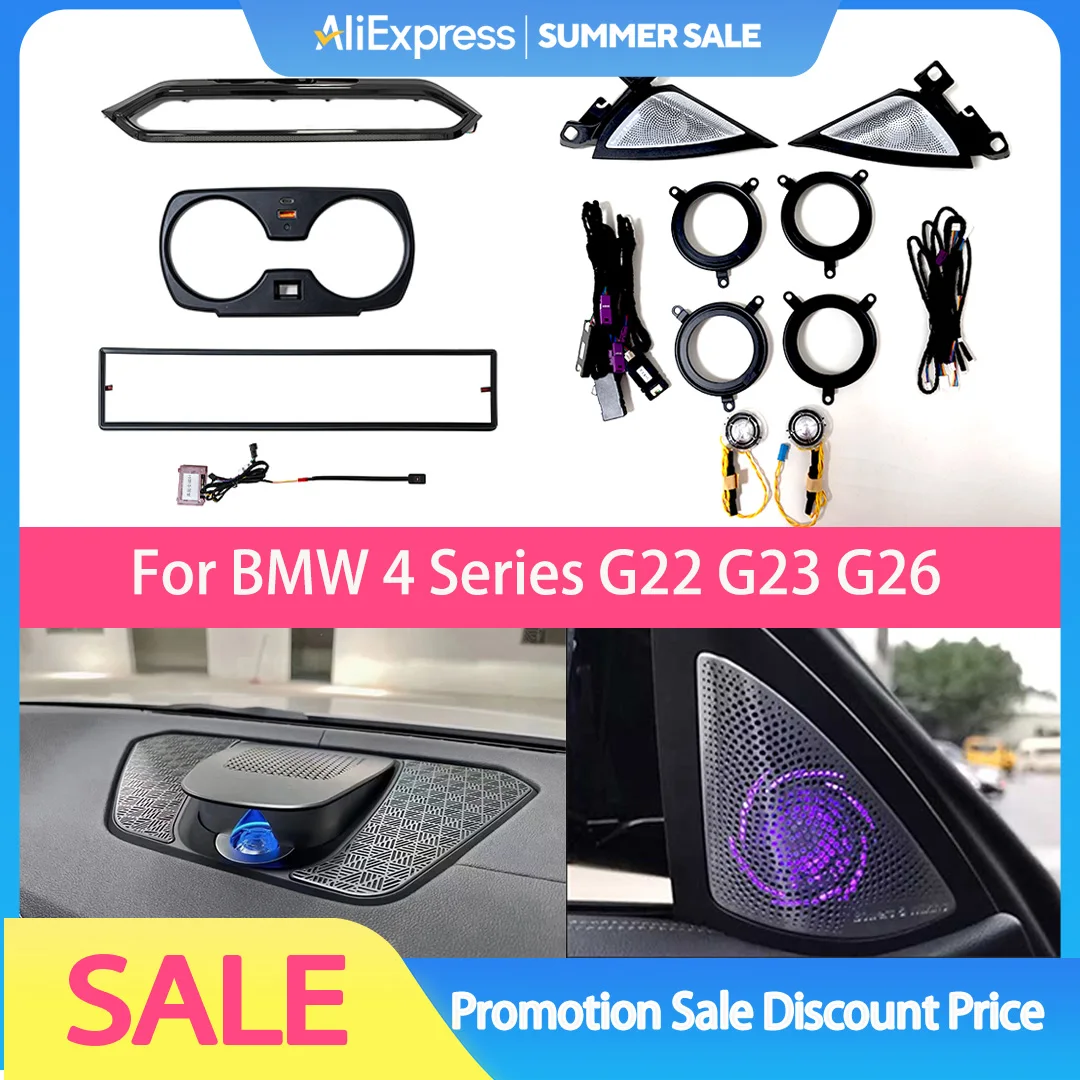 

LED Ambient Light For BMW 4 Series G22 11 Colour Ambient Lights Upgrade Interior Luminous Kit A-pillar Car Accessories
