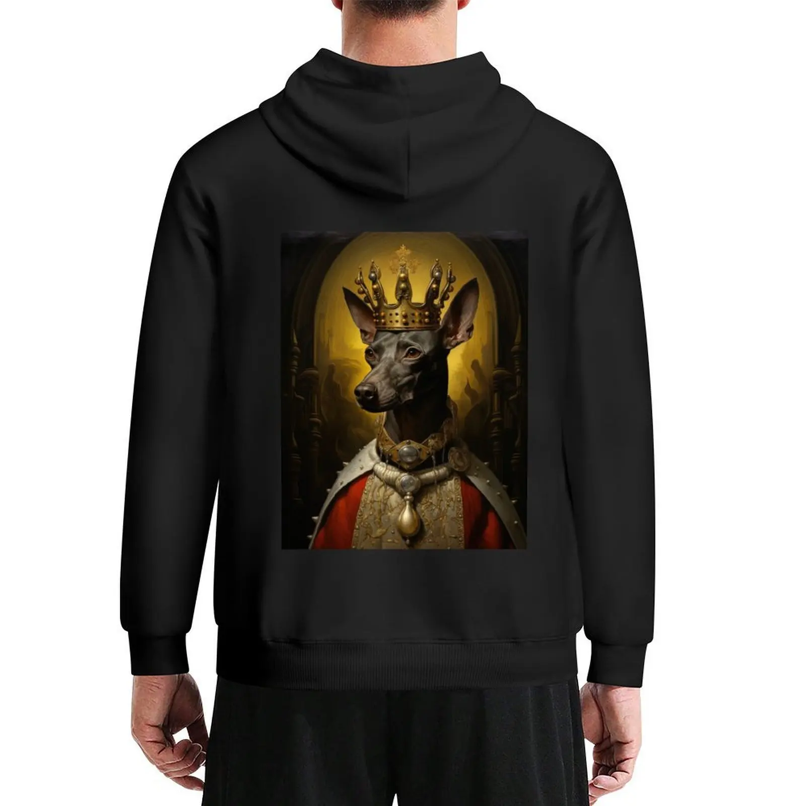 

Xoloitzcuintle Mexican Hairless Dogs Xolo Dogs Art in Old Retro Vintage Hoodie anime clothes men clothes graphic hoodies