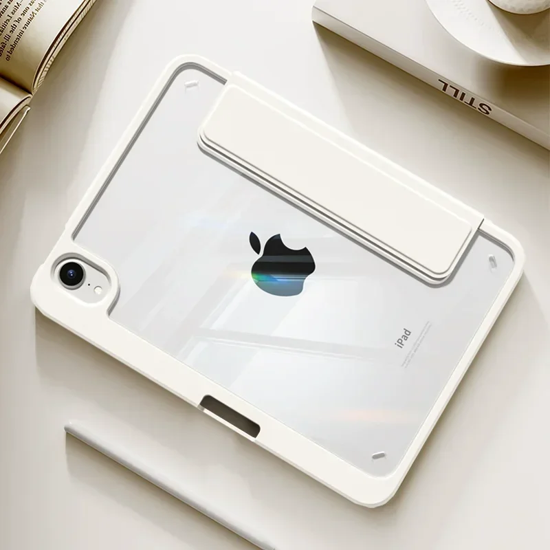 حافظة لجهاز iPad Mini 7 A17 Pro 2024 8.3 بوصة A2995 A2996 غطاء ذكي لجهاز iPad Mini 6 2021 مع غطاء مغناطيسي قابل للفصل