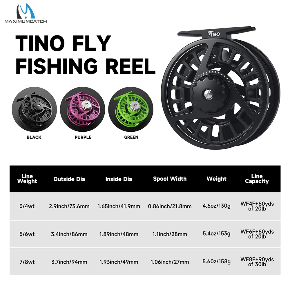 Maximumcatch Tino 3-8wt Die-casting Aluminum Fly Fishing Reel Right or  Left-Handed Fly Reel - AliExpress 18