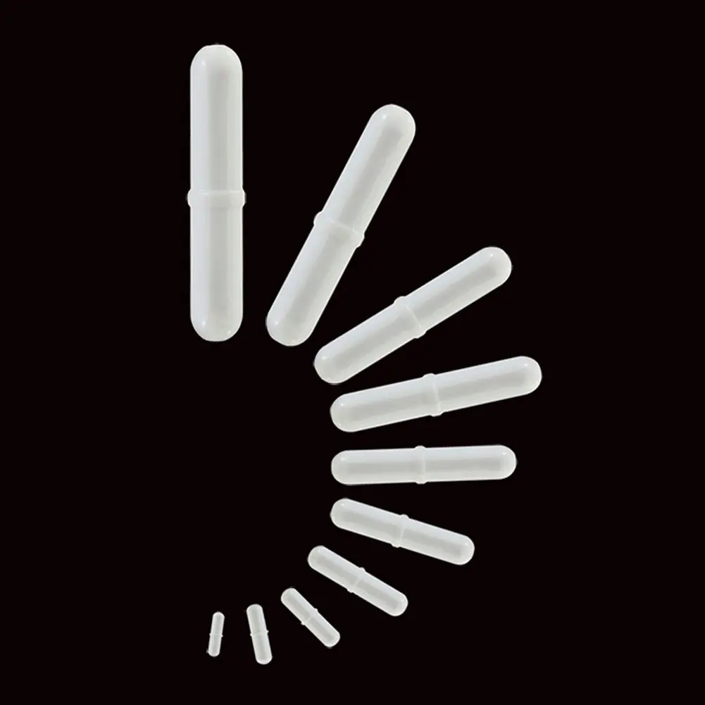 

agitator 10Pcs PTFE Magnetic Stirrer Mixer Stir Bar Spinbar Stirring for Lab Use White Color