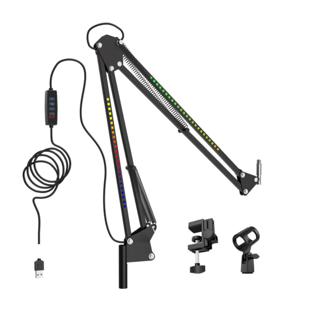 

Professional Grade 360° Rotation Microphone Boom Arm Universal Sturdy Desktop Stand Adjustable Arm Mic Desk Mount Live Streaming