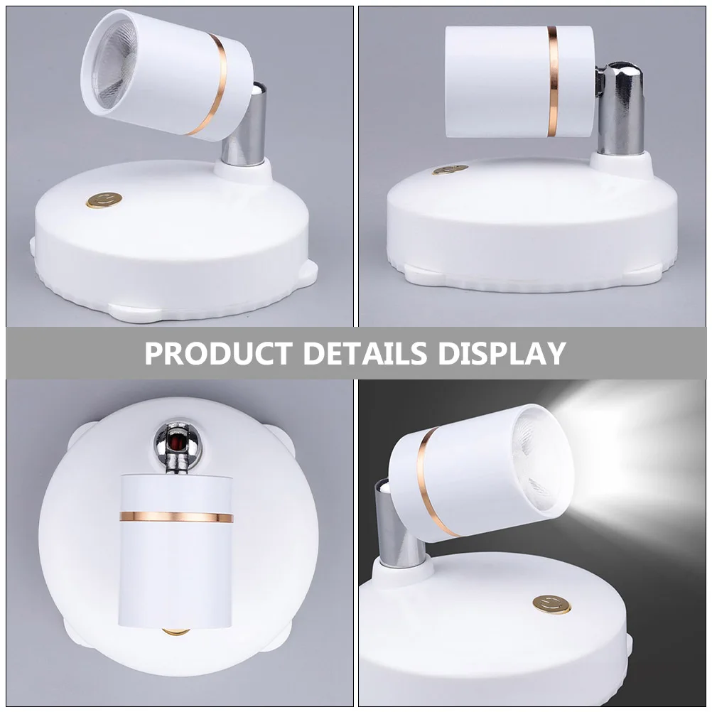 

2 Pcs LED Spotlight Lights Charge Remote Controlled Spotlights Indoor Abs Fixtures Usb