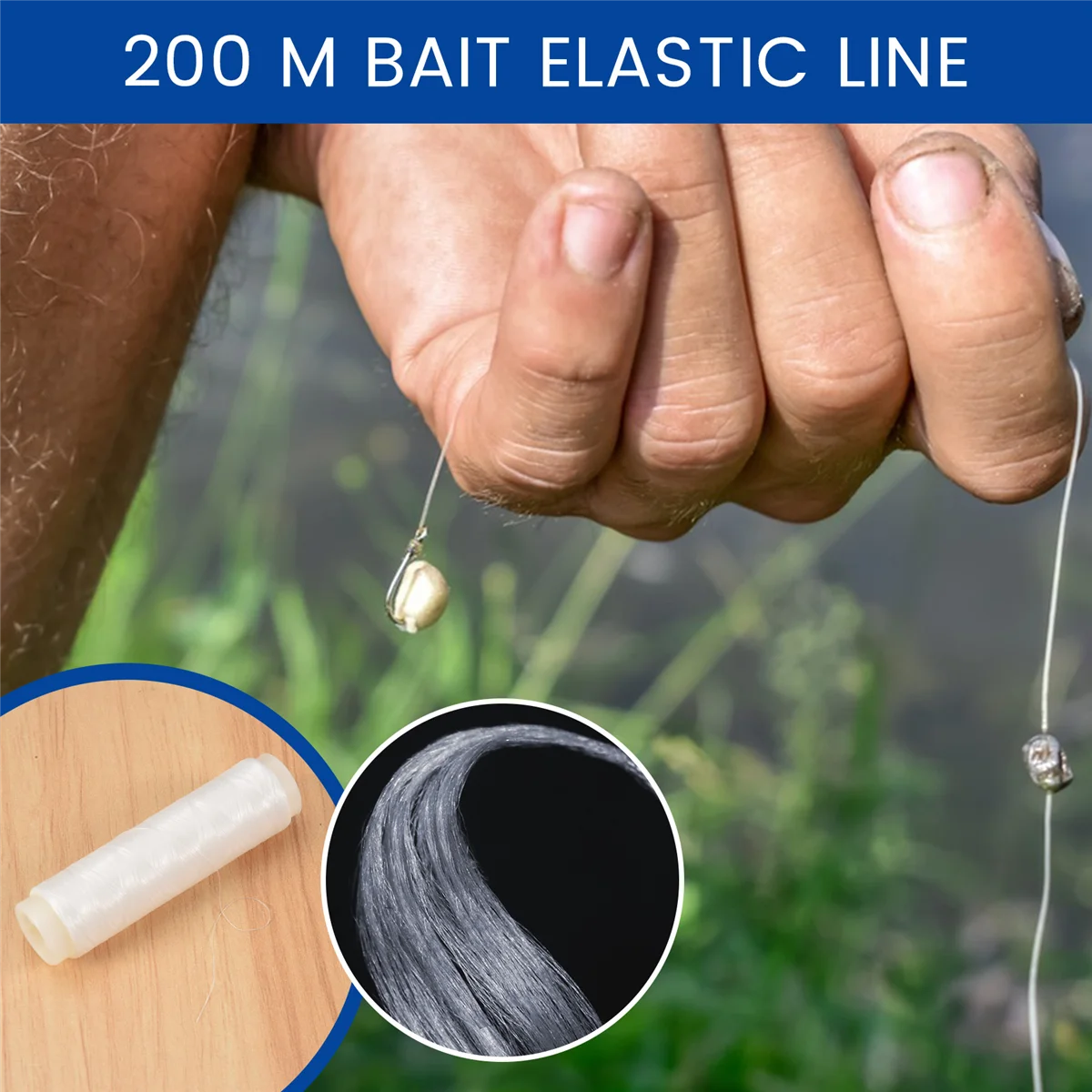 Esca filo elastico invisibile lenza da Pesca elastico forte forza lenza per Pesca Pesca 200M 0.1mm 1 #