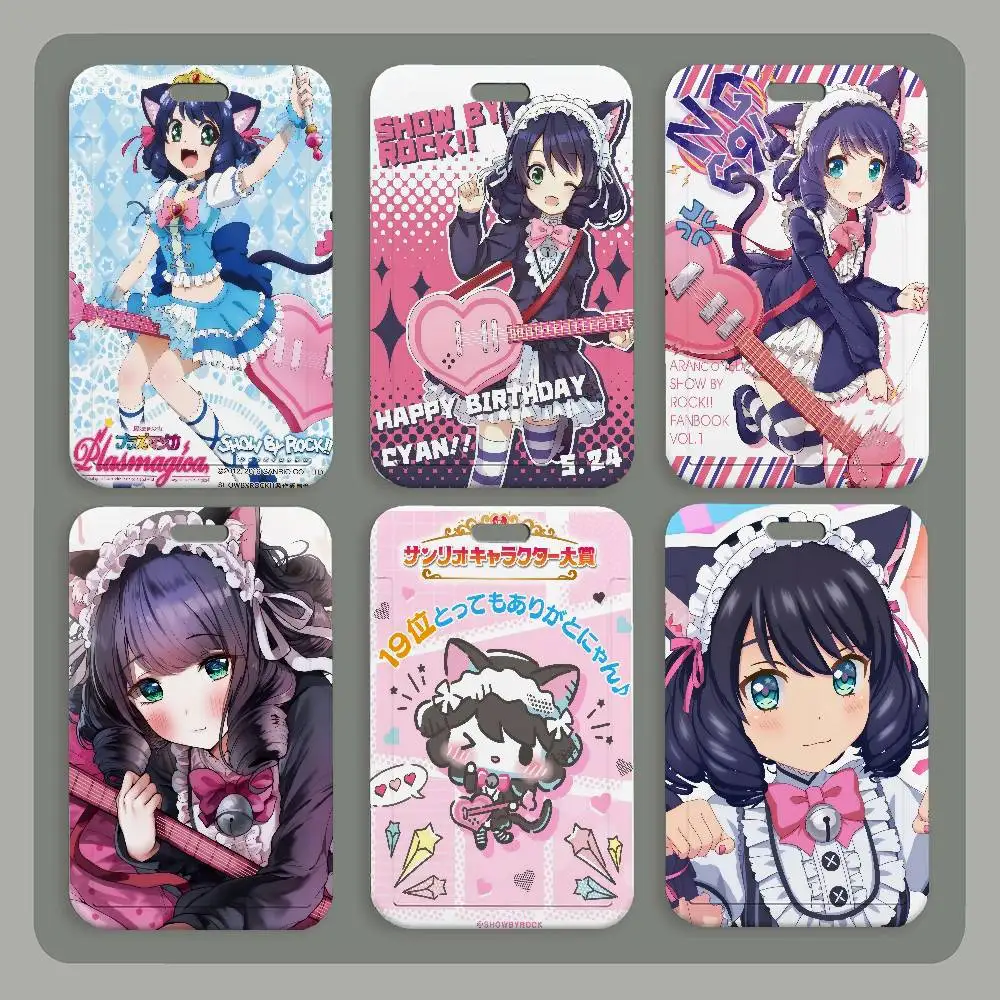 

Держатель для ID-карт и бейджей Cyan Anime Show By Rock CUTE с ремешком на шею, подвеской, брелоком и чехлом для рабочих пропусков, подарок