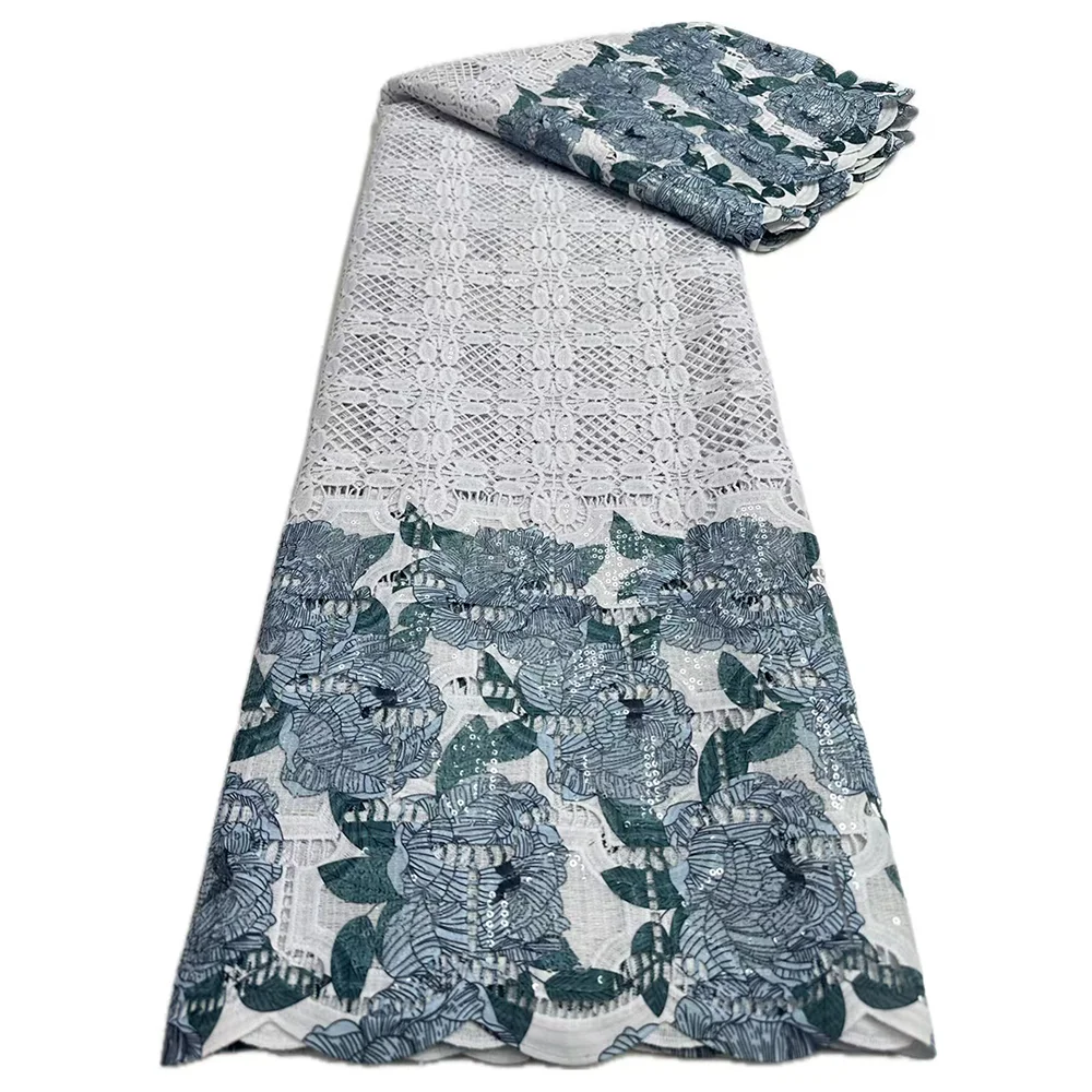 

African Milk Silk Cord Lace Fabric 2025 High Quality Lace Water Soluble Nigerian Guipure Cord Laces For Wedding Party Dresses