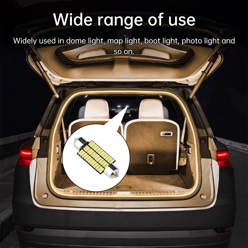 Luci di decodifica a LED per autoveicoli Fari per carrozza per interni auto Soffitto Tronco Luce targa 12V Luce cupola