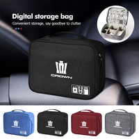 Car Storage Bag Data Cable Organizer Bag Digital Gadgets Case For Toyota Crown Athlete 2000 2001 2002 2003 2004 2005 2006 2007