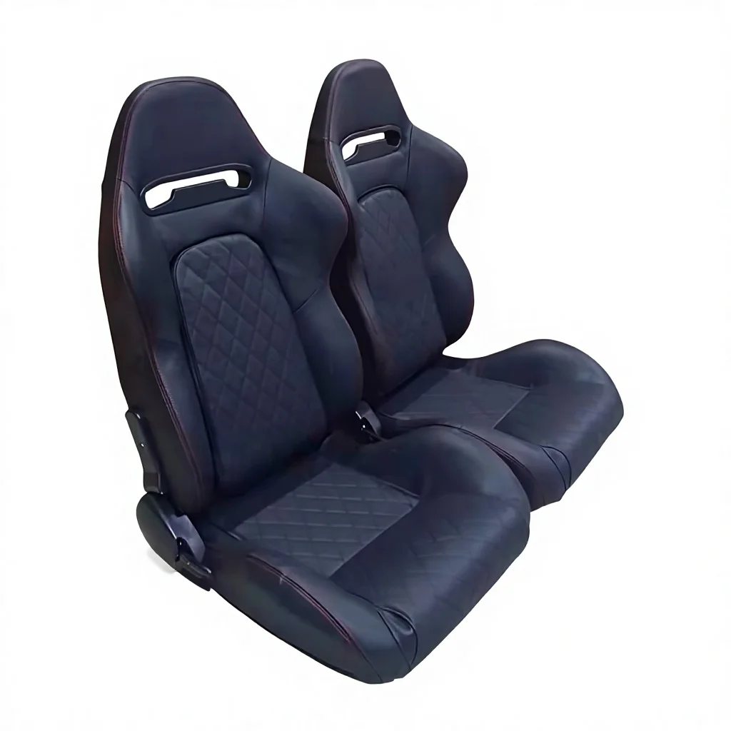 1019 Racing Style Bucket Sport Seat High Bolstered Support Universal Modified Car Interior Upgrade Racing Seat