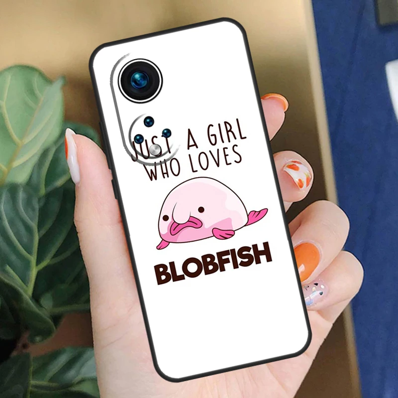 Cartoon Blobfish Phone Cover For Honor X9a X8a X7a X6a X7 X8 X9 8X 9X Magic 5 Pro Honor 70 50 90 Lite Case