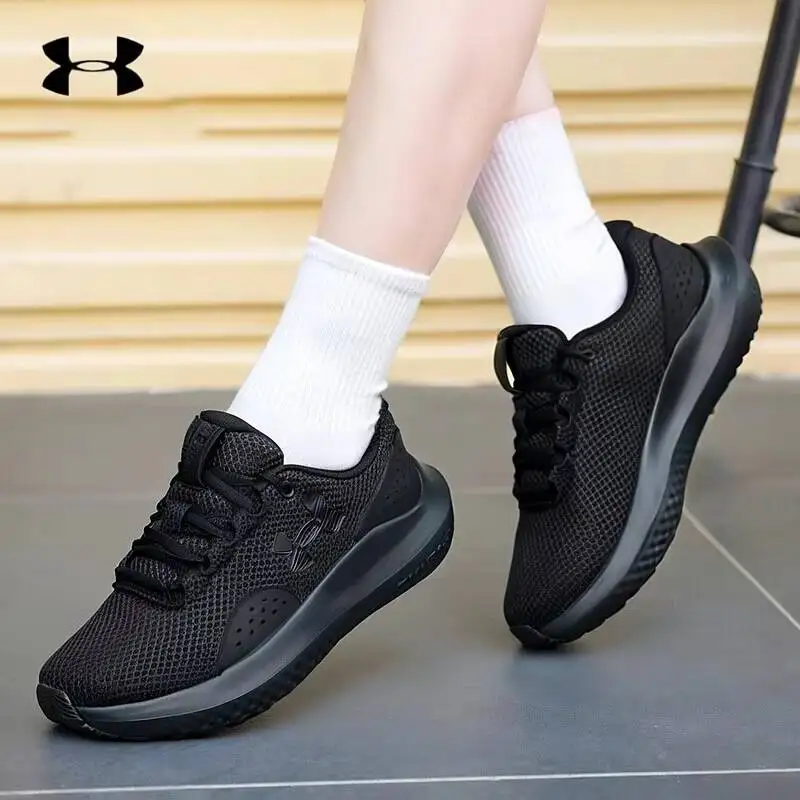 

New Under Armour Womens Sport Performance Running Shoes 3027007-002 All Black Cushioned Flexible Athletic Trainers