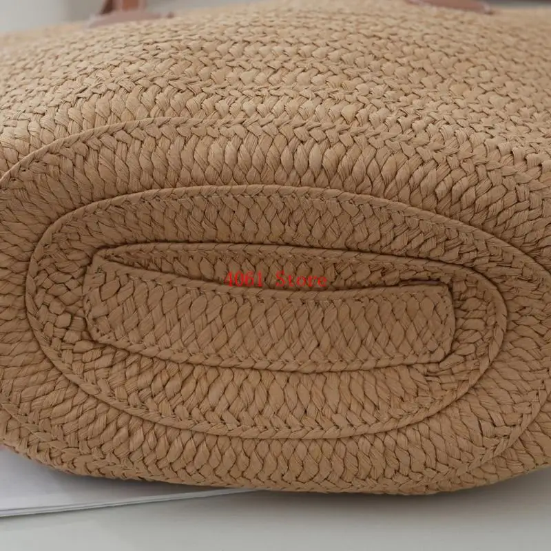 

Practical Straw Shoulder Bag for Women Large Capacity Handbag Outdoor Activity Purse for Nature Lover and