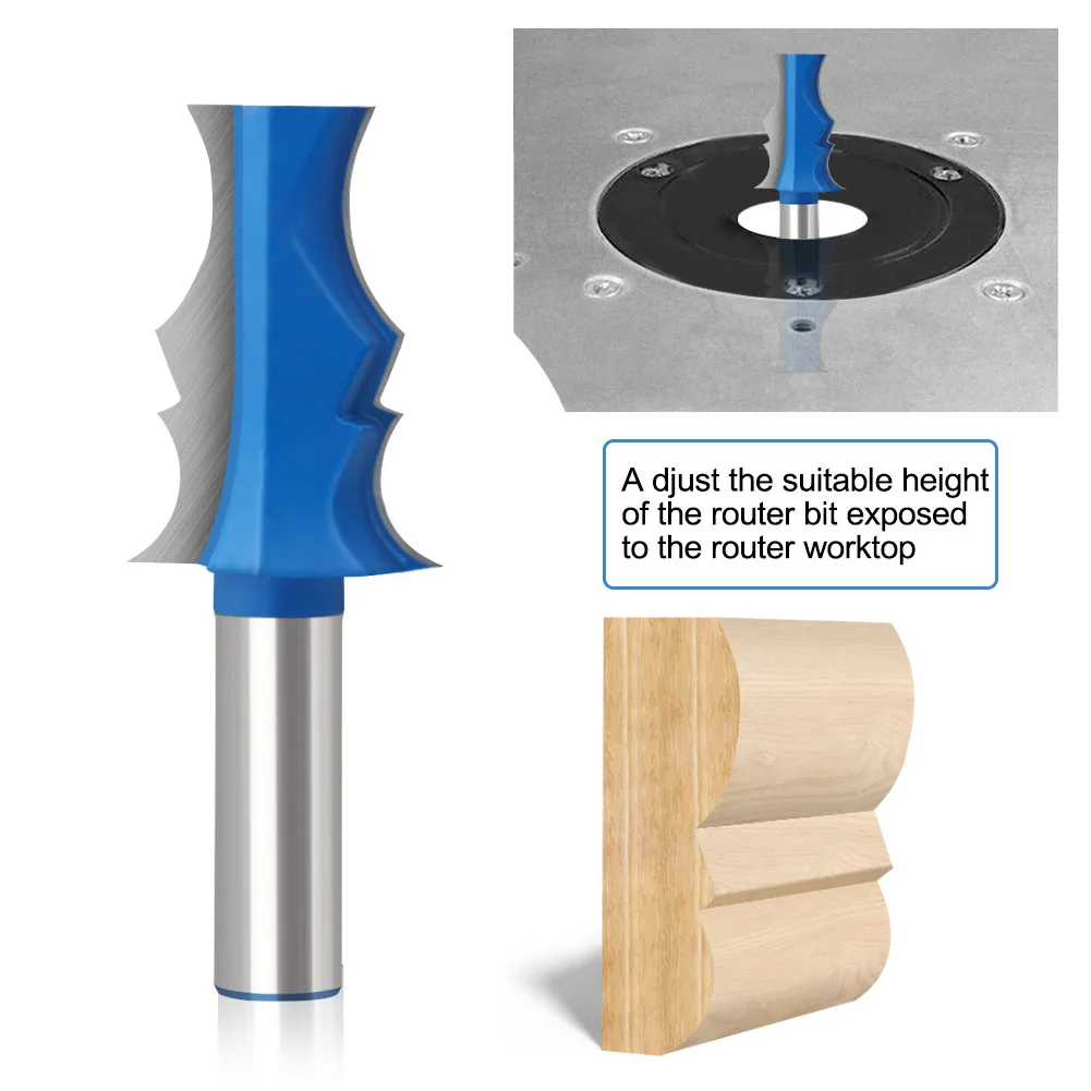 

1 PC 1/2 ′′ Shank Router Bit Fresas Para Router Madera Armrest Router Bit Steel Milling Cutter Woodworking Tools