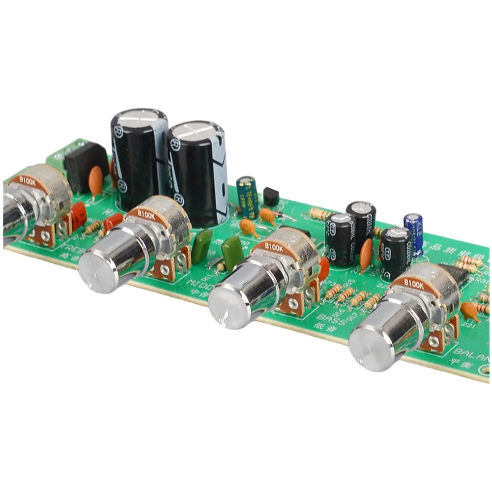 Green PCB Audio Preamp Module With Volume Bass Treble Control For Home System DIY Electronics Project Kit