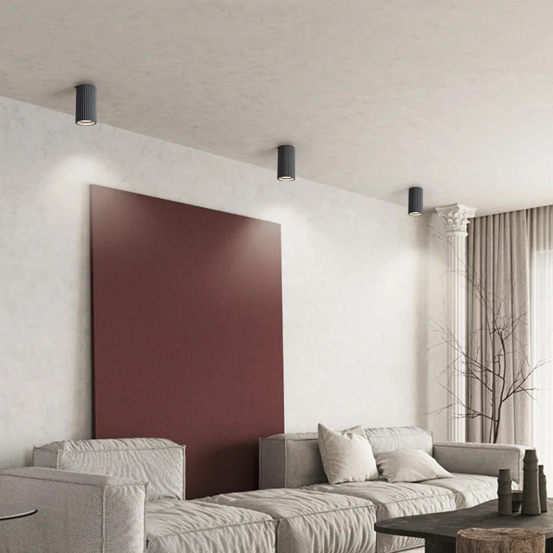 Nordic Resin Downlight Gu10 Ceiling Lamp for Living Room Corridor Aisle Entrance Round Simple Interior Decor Lighting Fixture