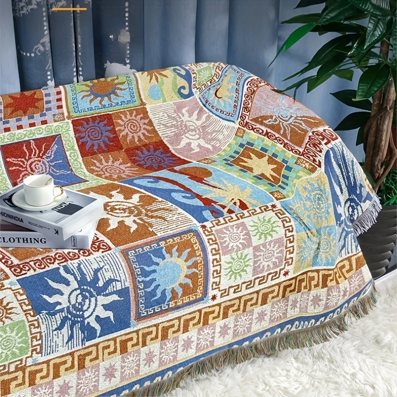 Portable Thickened Outdoor Blanket Washable Warm Blanket Courtyard Garden Tent Mat Outdoor Decor Suitable Photography Leisure