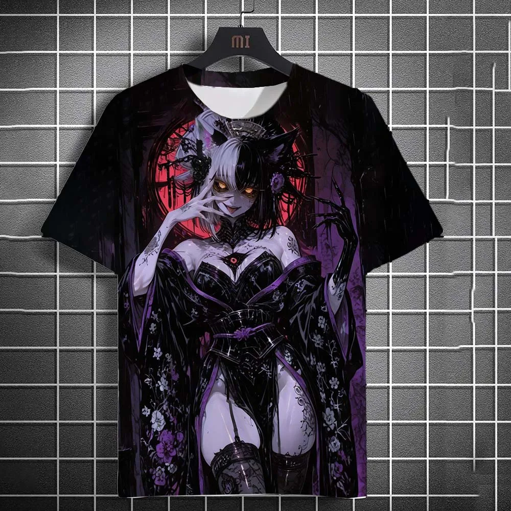 Anime-Muster 3D-Druck Herren T-Shirt Japanischer Stil Lässig Atmungsaktiv Freizeit Schnelltrocknend Outdoor Streetwear Stil Sportbekleidung – Detail 7