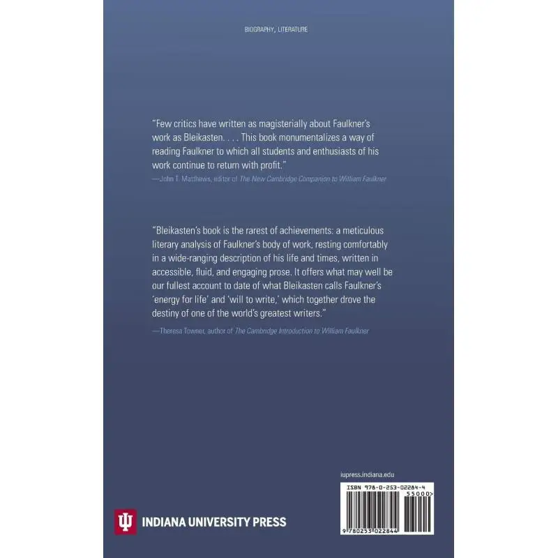 William Faulkner A Life Through Novels Andr Bleikasten Indiana University Press 9780253022844 Book