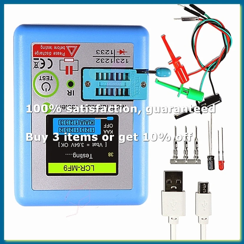 ●-MF9 TFT LCD Display Multi-Meter Transistor Tester Diode Triode Capacitor Resistor Test Meter MOSFET NPN PNP