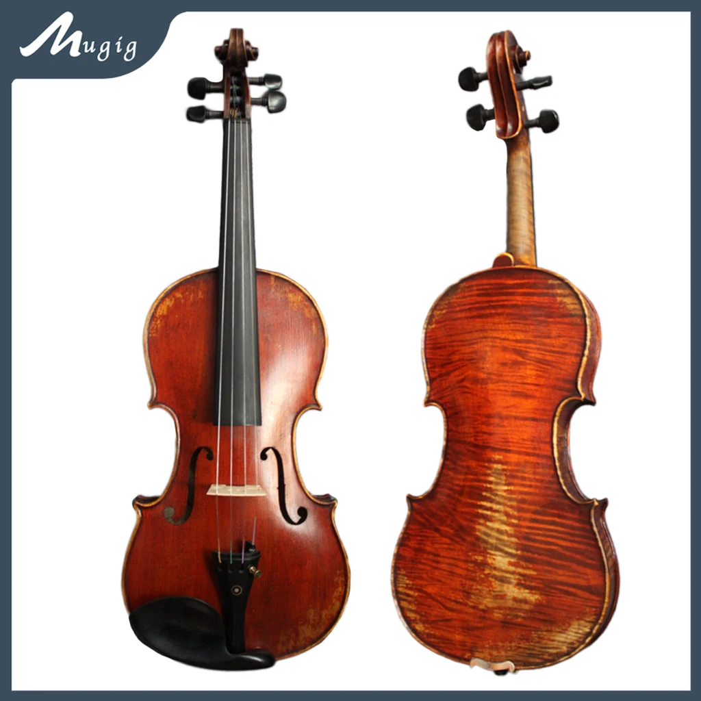 Handmade Workshop Stradivari Copy 1716 Violino 4/4 Acoustic Fiddle Aubert Bridge Pernambuco Bow Clear Loud Sound With Case SET