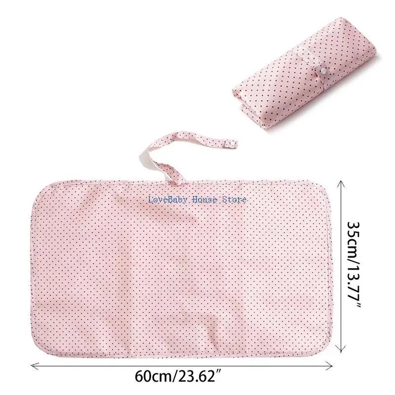 Bx0d tapete para troca fraldas, portátil, à prova d'água, nylon, dobrável, suprimentos para bebês, meninas, meninos, viagens