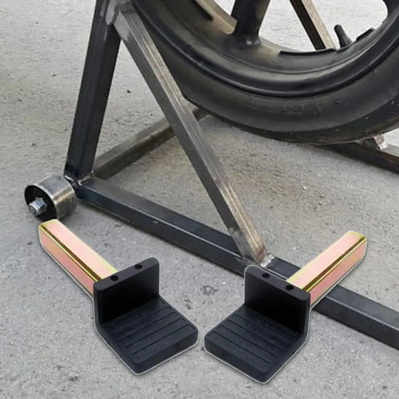 

Motorcycle Swingarm Spool Lift Stand Hooks, 2Pcs Rear Paddock Stand Attachment, Heavy Duty Support Fastener for Daily Motorcycle