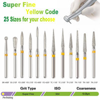 Dental Diamond Burs Drill Dentistry Burs High Speed Handpiece Handle Diameter 1.6mm Dental Material FO-34EF