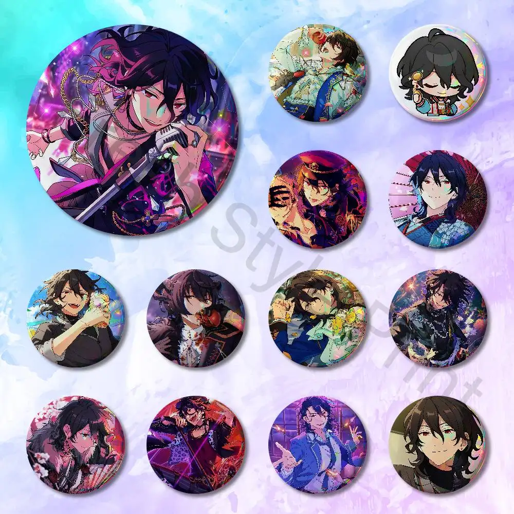 E-Ensemble S-Stars Sakuma Rei Enamel Pin Tinplate Round Brooch Cosplay Nijigen Otaku Culture Badges 58mm 44mm 32mm 75mm 25mm