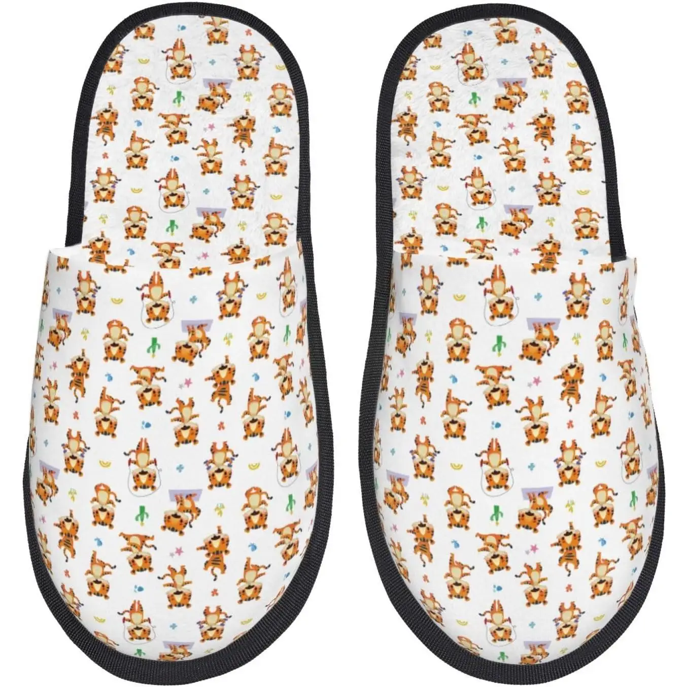 

Tigers Go In For Sports Print Women'S Fuzzy Slip On Indoor Outdoor Winter House Slippers On Indoor Outdoor Plush
