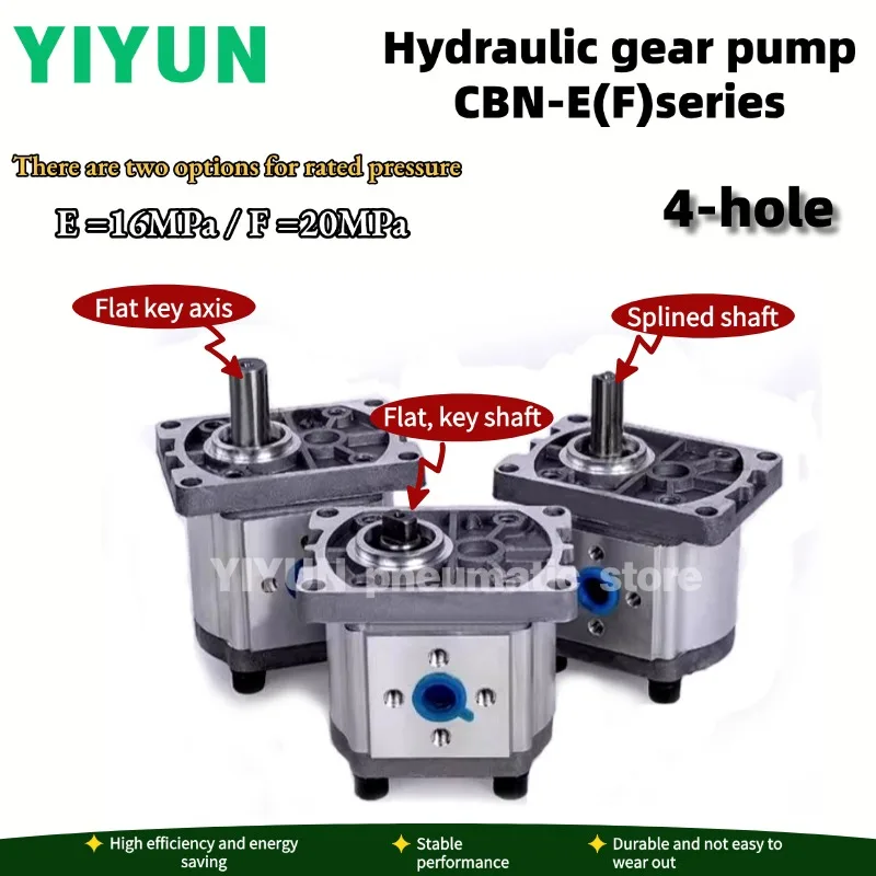 

CBN-E304, E306, E308, E310, E312, E314, E316, E320 E325 Фланец с 4 отверстиями Пневматический элемент YIYUN Шестеренчатый масляный насос серии CBN-E