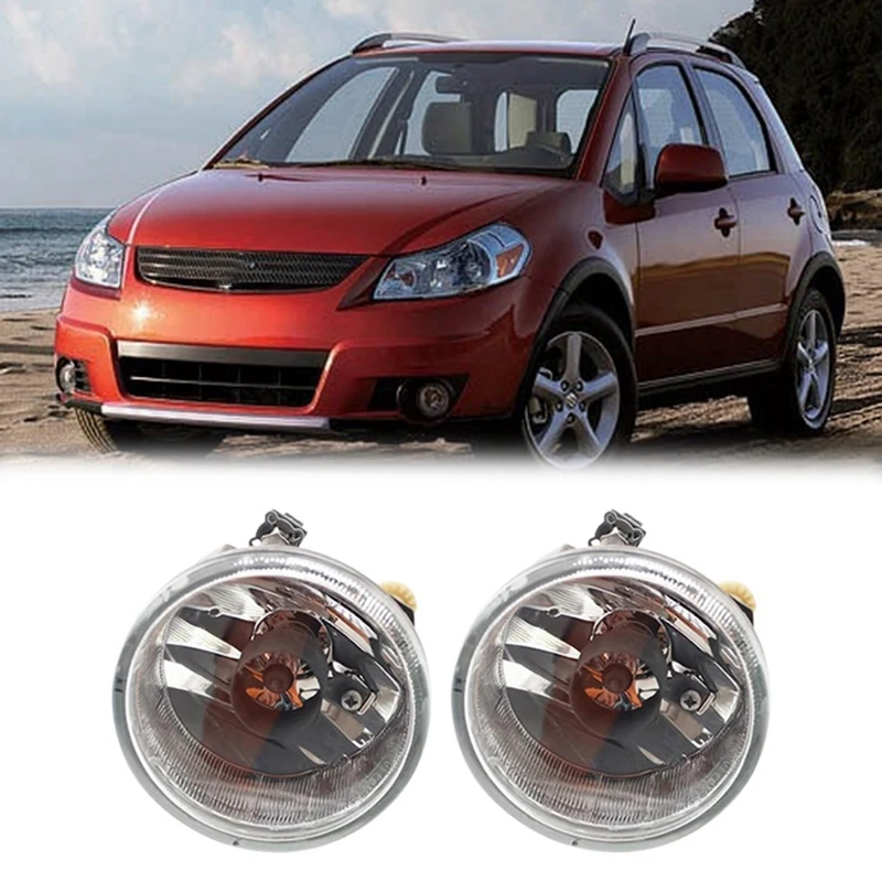 1Pair Car Front Bumper Fog Lights Assembly Driving Lamp Foglight For Suzuki SX4 2007-2012 Aerio 2002-2004