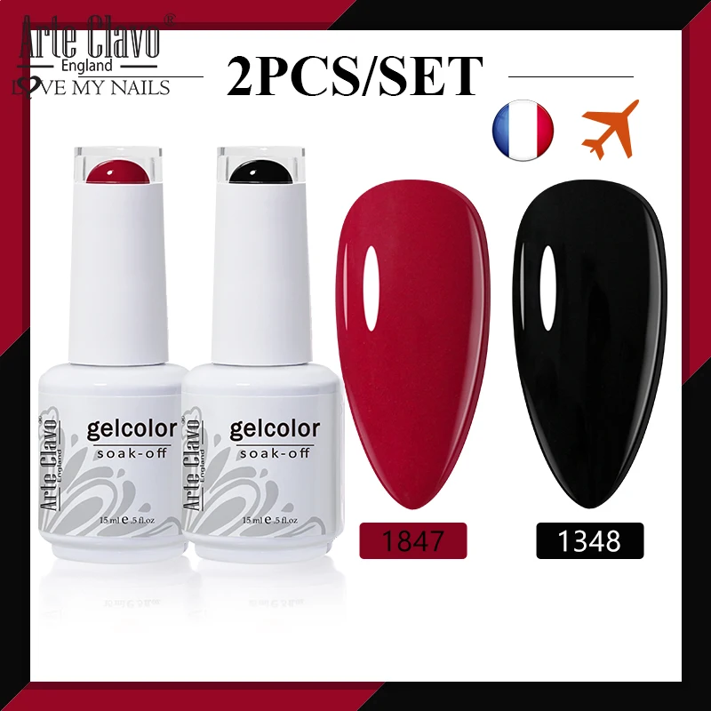 Arte Clavo 2/4/6/Pcs Vernissen Voor Gel Polish Nail Art Kit Fr Verzending 8/15Ml Set Top Base Matte Jas Primer Nagellak Uv Lamp