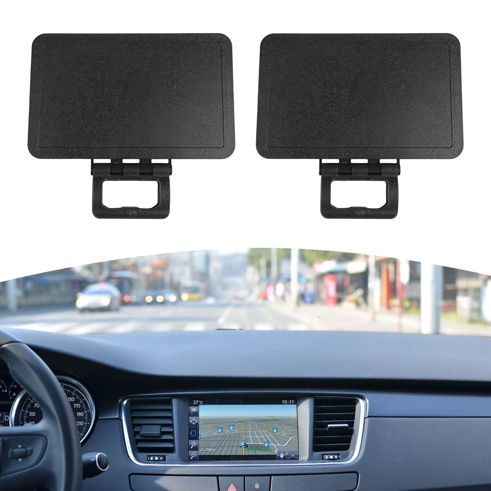 Car-Mount Sun Visor For Smartphone UV Protection Foldable Clip/ Anti-Glare Design For IPhone Outdoor Driving Use